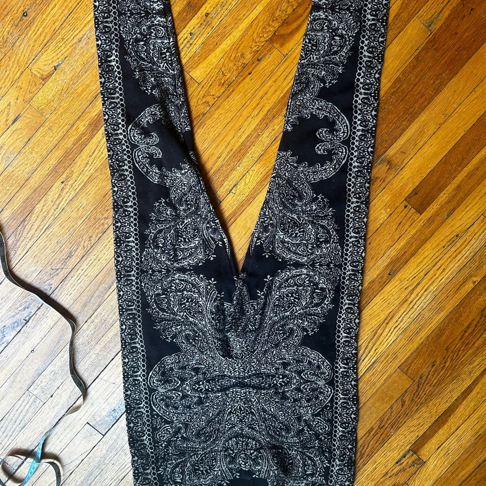 Free People Charcoal and tan Patterned Pants